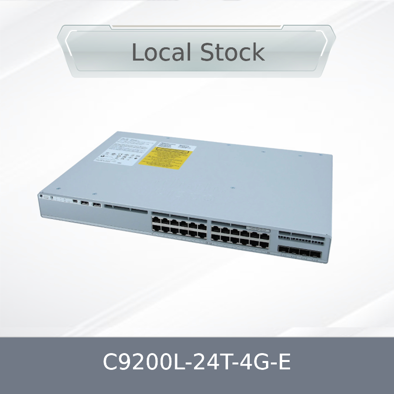 สวิตช์ประสิทธิภาพสูง C9200-24t-E สวิตช์ 24 ท่าเรือที่บริหารให้กับเครือข่ายประสิทธิภาพสูง