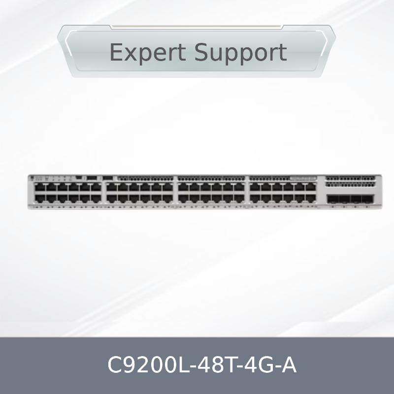 แบรนด์ Cisco C9200L-48T-4G-A รุ่น C9200L สวิตช์เครือข่าย 48 พอร์ต