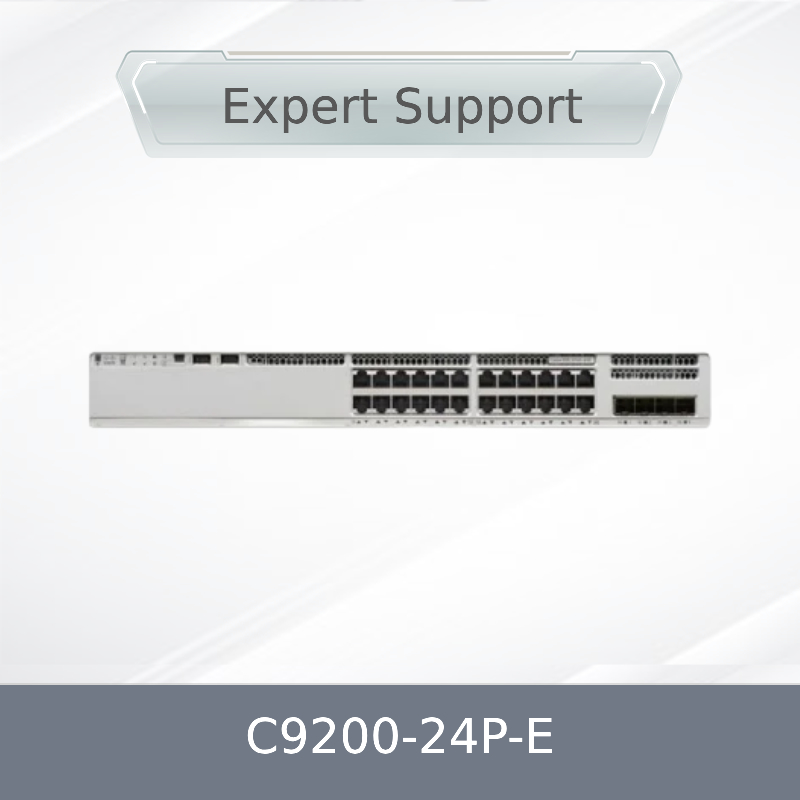 สวิตช์เครือข่าย PoE 24 พอร์ต Ethernet Layer 2 รุ่น C9200-24p-E 9200 พร้อมฟังก์ชัน QoS