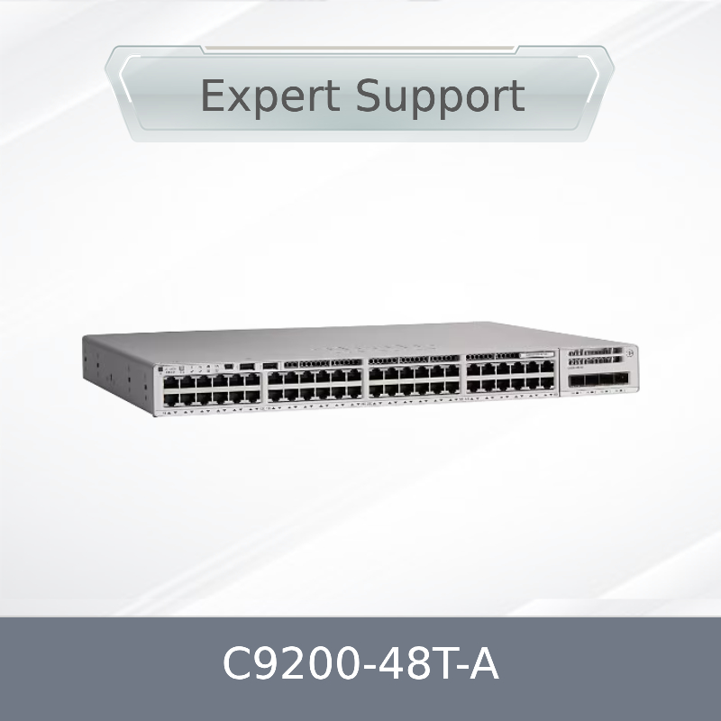 Cisco Catalyst 9200-48T-A เครื่องเปลี่ยนข้อมูล 48 ท่าทาง Network Advantage License Enterprise Gigabit Ethernet