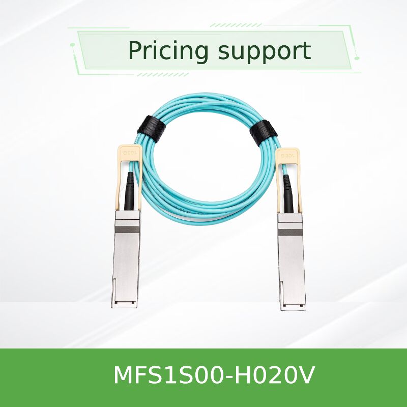 mellanox MFS1S00-H020V 20m 200Gb/s QSFP56 สายไฟฟ้าออปติกส์ที่ใช้งานได้นาน
