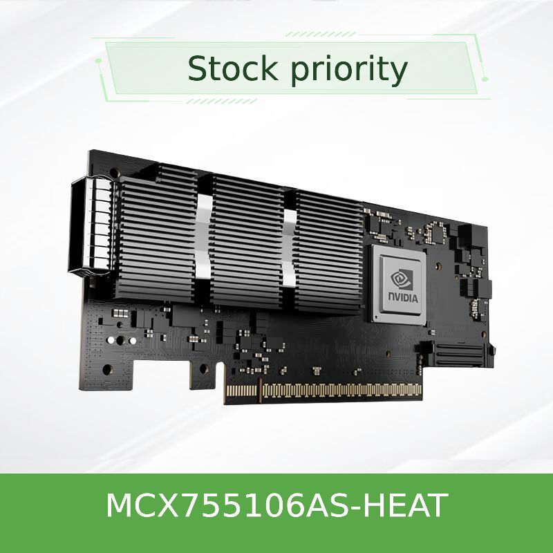 NVIDIA Mellanox ConnectX-7 MCX755106AS-HEAT 400Gb/s NDR อัดแปลงเครือข่ายสมาร์ท InfiniBand
